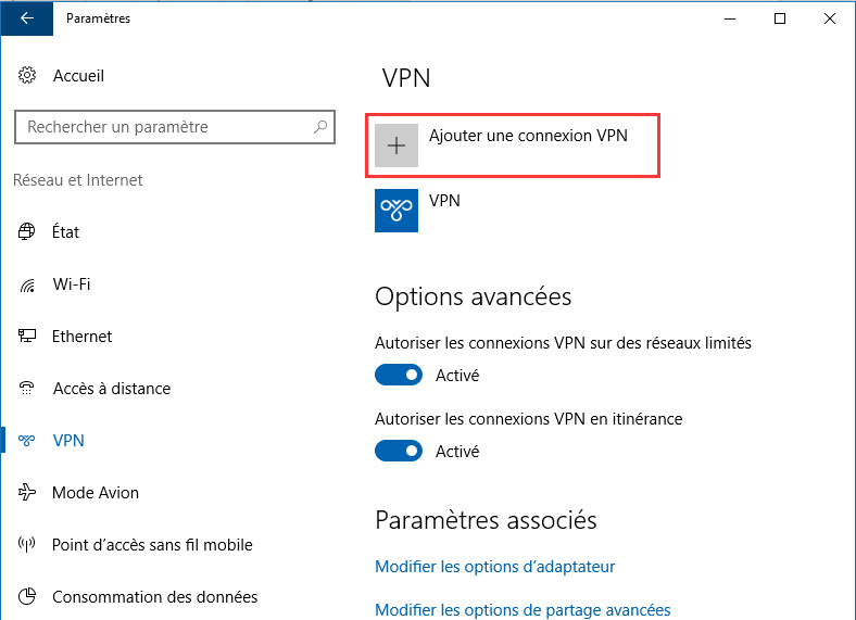 configurer VPN